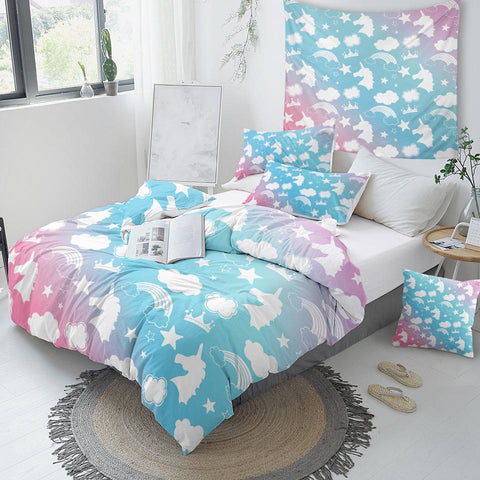 Image of Sky Unicorn Themed Comforter Set - Beddingify