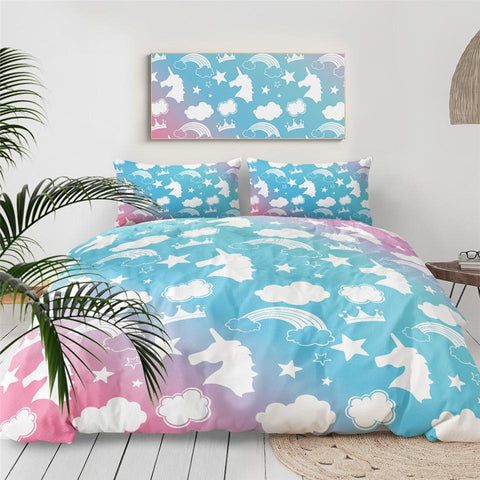 Image of Sky Unicorn Themed Comforter Set - Beddingify