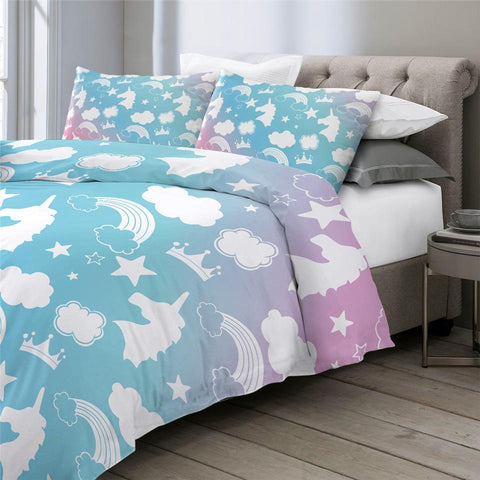 Image of Sky Unicorn Themed Comforter Set - Beddingify