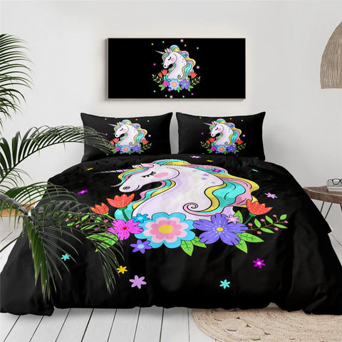 Image of Adorable Unicorn Themed Comforter Set - Beddingify