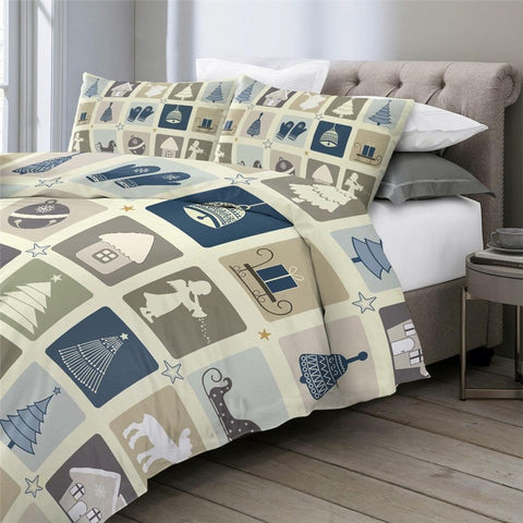 Image of Vintage Christmas Themed Comforter Set - Beddingify