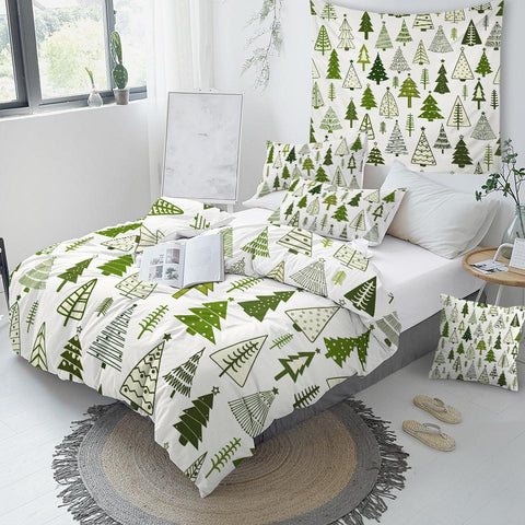 Image of Christmas Trees Comforter Set - Beddingify