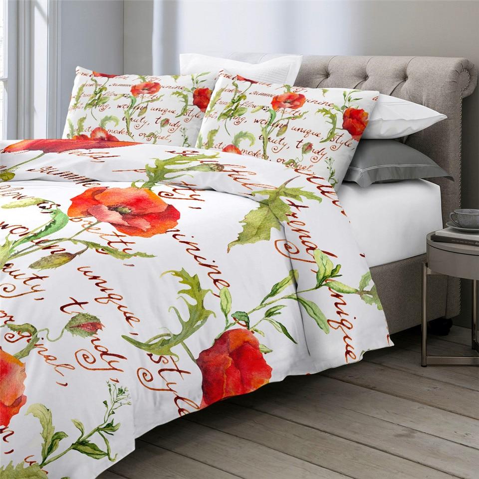 Poppy Flower Comforter Set - Beddingify