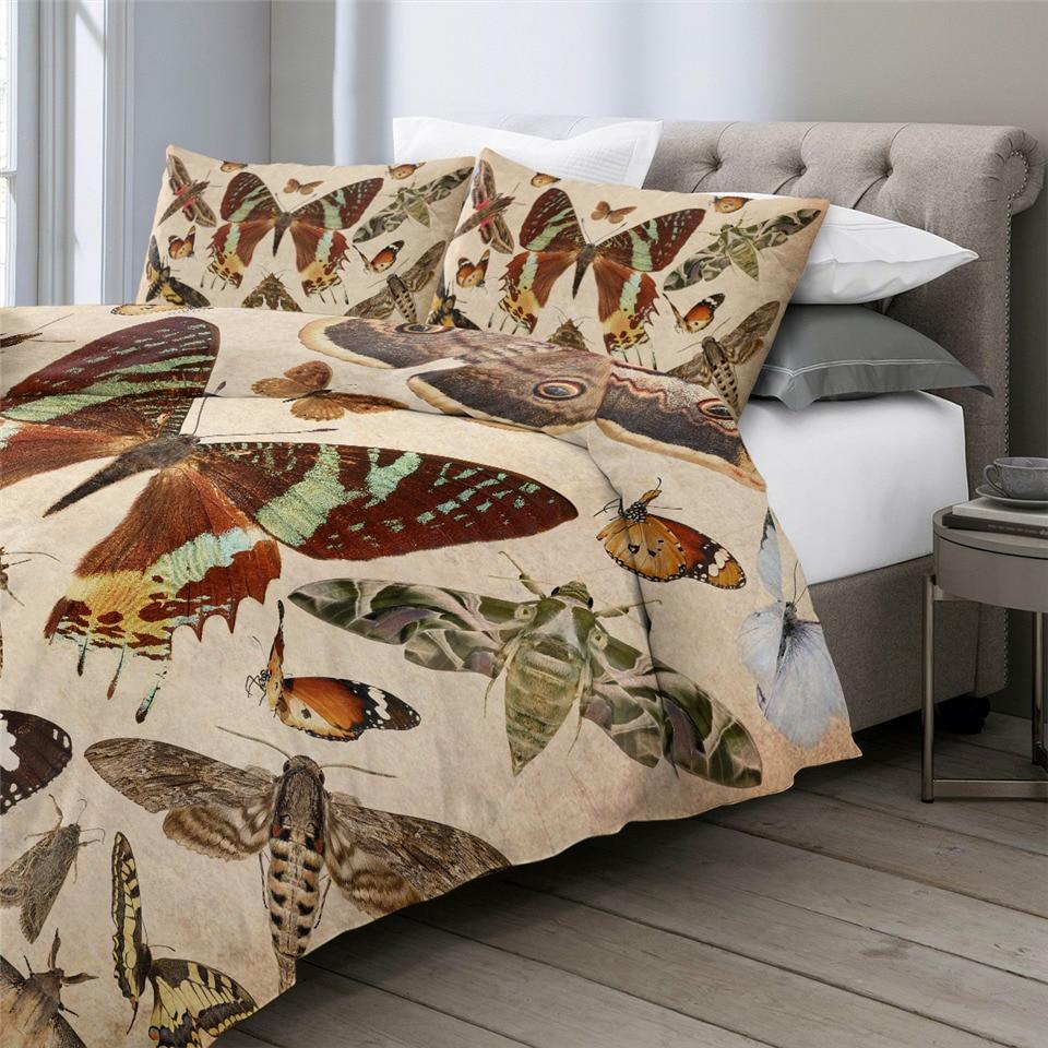 Vintage Butterflies Comforter Set - Beddingify
