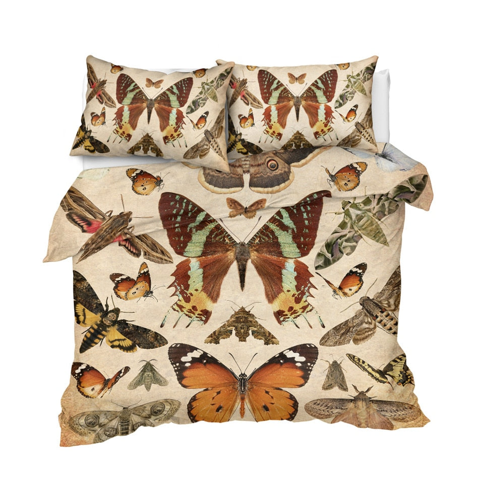 Vintage Butterflies Bedding Set - Beddingify