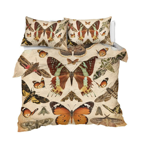 Image of Vintage Butterflies Comforter Set - Beddingify
