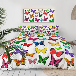 Colorful Butterflies Comforter Set - Beddingify