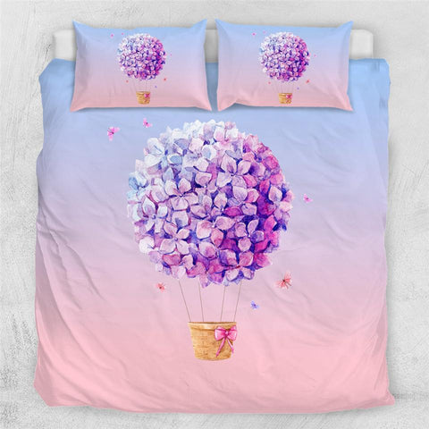 Image of Floral Airship Comforter Set - Beddingify