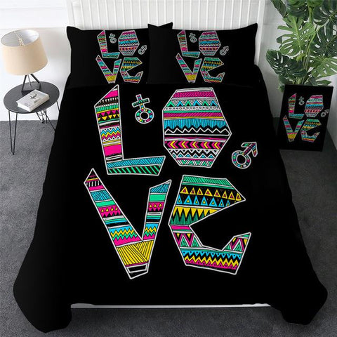 Image of Love Symbol Comforter Set - Beddingify