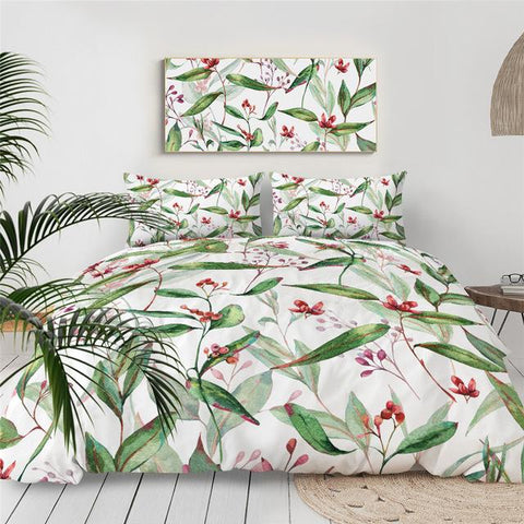 Image of Green Leaf Comforter Set - Beddingify