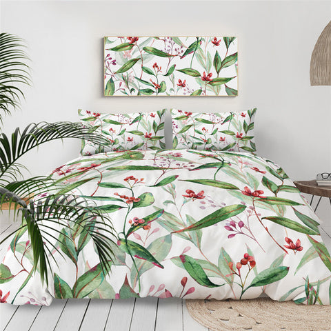 Image of Green Leaf Bedding Set - Beddingify