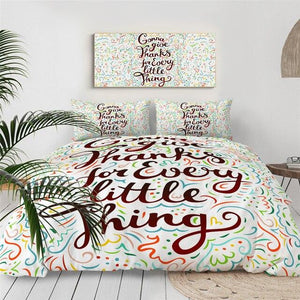 Thanksgiving Quote Comforter Set - Beddingify