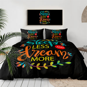 Sleep Less Dream More Bedding Set - Beddingify