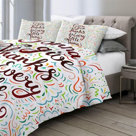 Image of Thanksgiving Quote Comforter Set - Beddingify