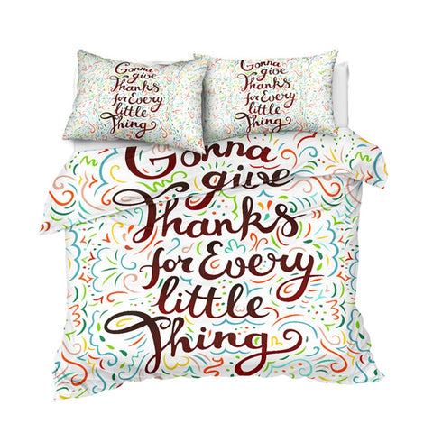 Image of Thanksgiving Quote Bedding Set - Beddingify