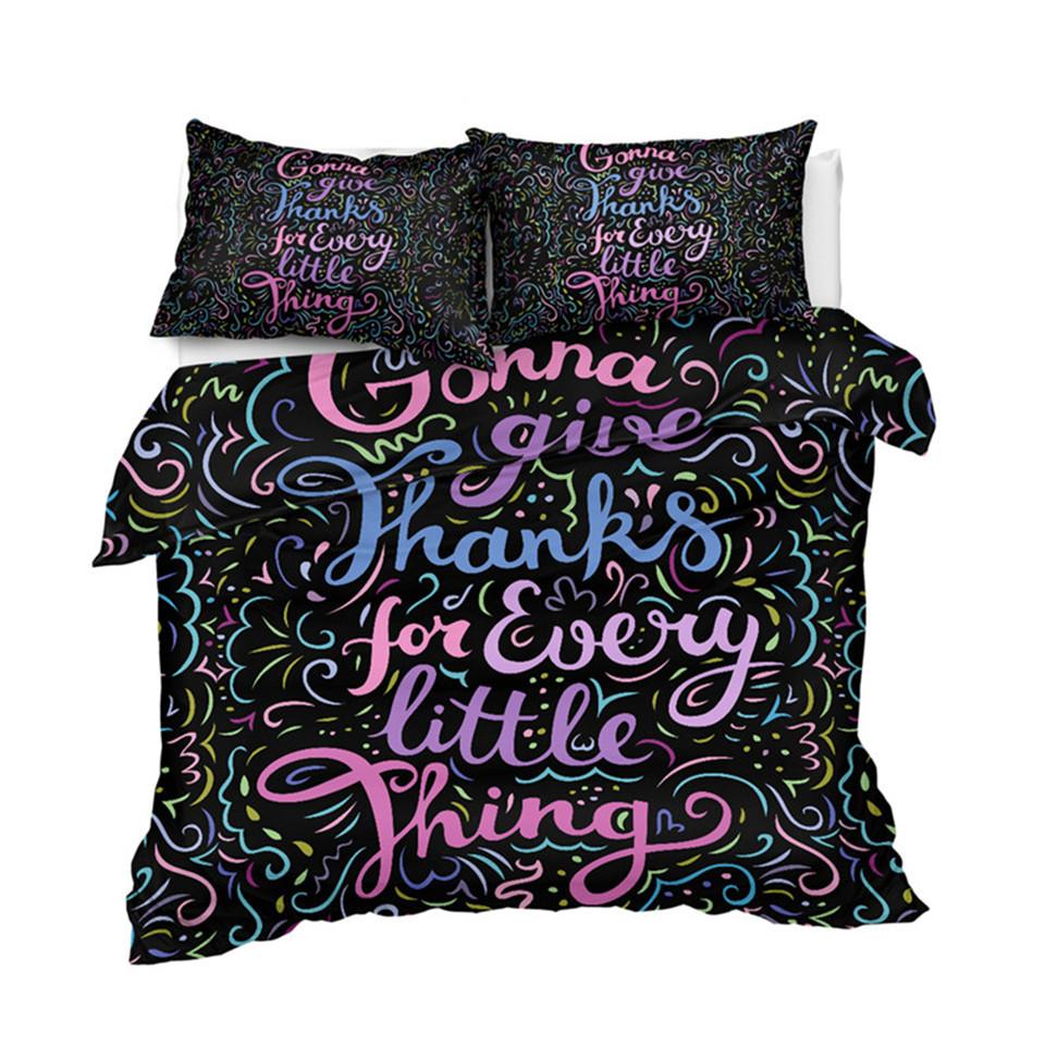Purple Thanksgiving Theme Comforter Set - Beddingify