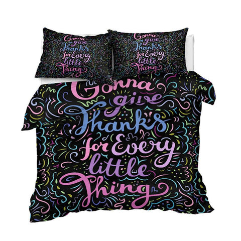 Image of Purple Thanksgiving Theme Comforter Set - Beddingify