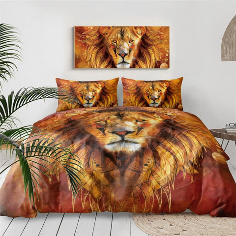 Image of Tribal Lion Comforter Set - Beddingify