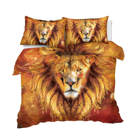 Image of Tribal Lion Comforter Set - Beddingify