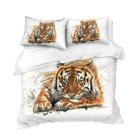 Image of Tiger Painting Bedding Set - Beddingify