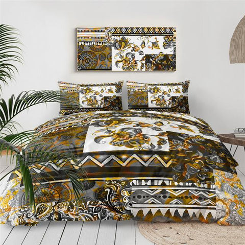 Image of Luxury Patchwork Pattern Comforter Set - Beddingify