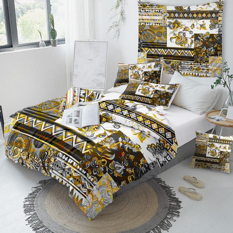 Image of Luxury Patchwork Pattern Comforter Set - Beddingify