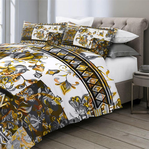 Image of Luxury Patchwork Pattern Comforter Set - Beddingify