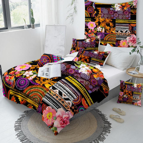 Image of Patchwork Floral Comforter Set - Beddingify