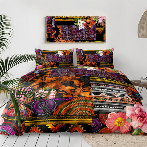 Image of Patchwork Floral Bedding Set - Beddingify