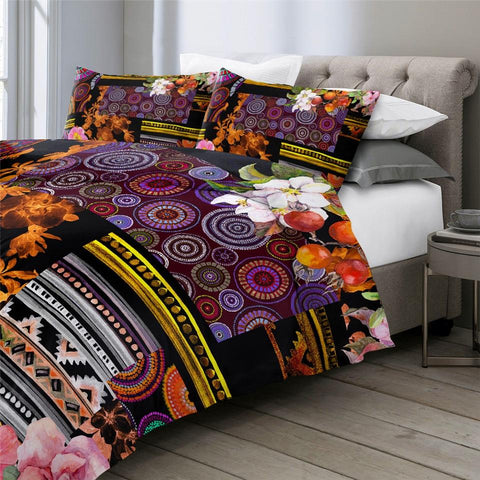Image of Patchwork Floral Comforter Set - Beddingify