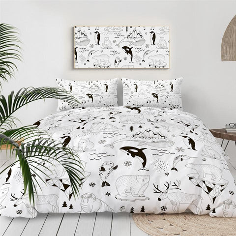 Image of Polar Bear And Friends Comforter Set - Beddingify