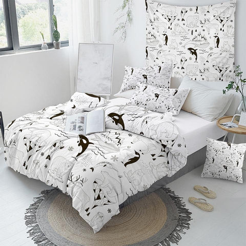 Image of Polar Bear And Friends Comforter Set - Beddingify