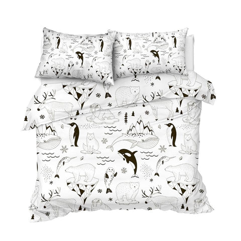 Image of Polar Bear And Friends Comforter Set - Beddingify