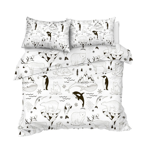 Image of Polar Bear And Friends Bedding Set - Beddingify