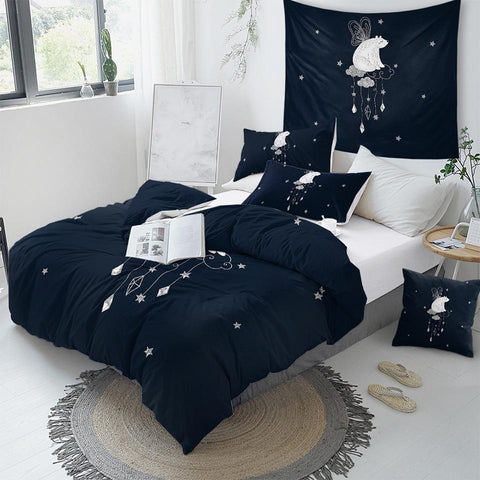 Image of Dreaming Polar Bear Comforter Set - Beddingify