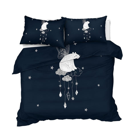 Image of Dreaming Polar Bear Comforter Set - Beddingify