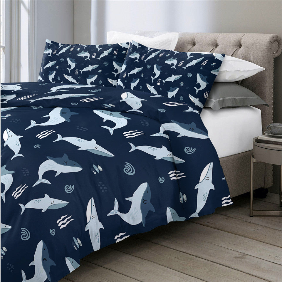 Shark Themed Bedding Set For Kids - Beddingify