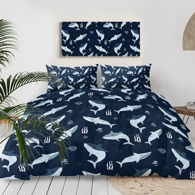 Shark Themed Bedding Set For Kids - Beddingify