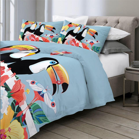 Image of Tropical Bird Comforter Set - Beddingify
