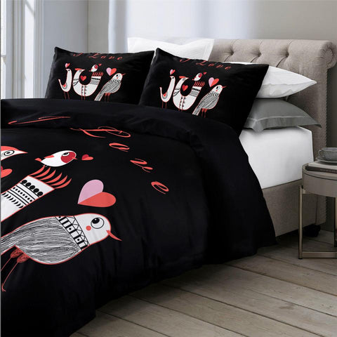 Image of I Love You By Birds Comforter Set - Beddingify