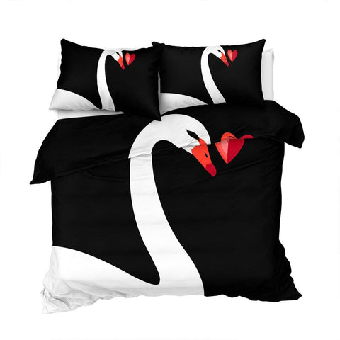 Image of Swan Love Comforter Set - Beddingify