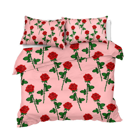 Image of Red Roses Bedding Set - Beddingify