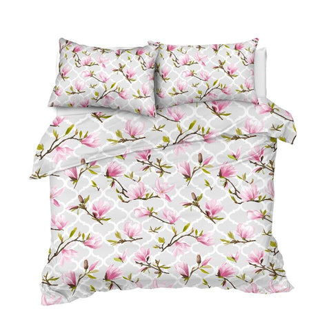 Image of Pink Flowers Comforter Set - Beddingify