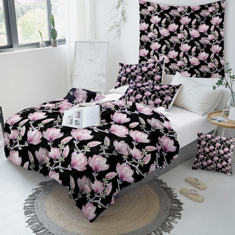 Image of Japanese Flowers Comforter Set - Beddingify