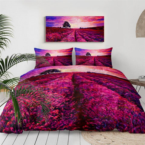 Image of Lavender Flower Comforter Set - Beddingify