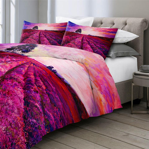 Image of Lavender Flower Comforter Set - Beddingify
