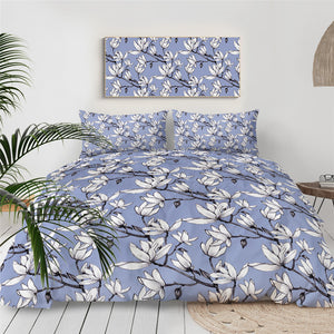 Blue Flower Bedding Set - Beddingify
