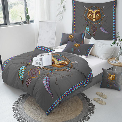 Image of Bear Dreamcatcher Comforter Set - Beddingify