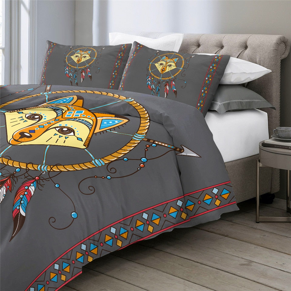 Fox Dreamcatcher Bedding Set - Beddingify