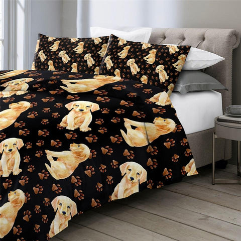 Image of Cute Labrador Retriever Comforter Set - Beddingify